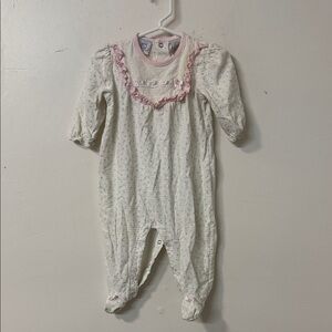 Charming Cream and Pink Kids Footie 90’s